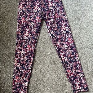 Women's Size M Aerie Offline Workout Leggings Green Yellow 7/8 Real Me Stretched